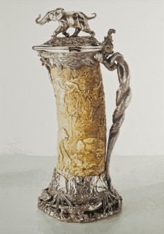 Tiffany & Co. Elephant Tusk Tankard; Silver and Ivory, 1900 - 102