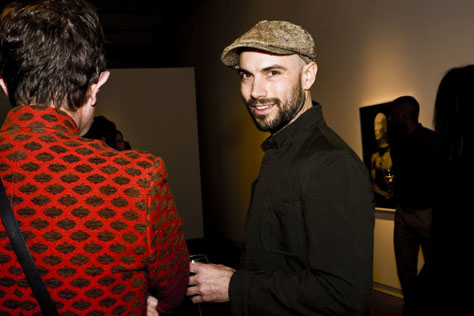 Curreri at the opening of his solo exhibition 