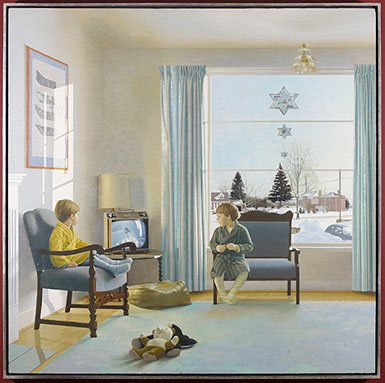 Jack Chambers, Sunday Morning No. 2, 1968–70 Oil on wood, 121.9 x 121.9 cm Loch Gallery, Toronto