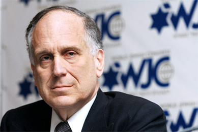 Ronald Lauder, president of the World Jewish Congress and director of Neue Gallery at a press conference on art restitution.