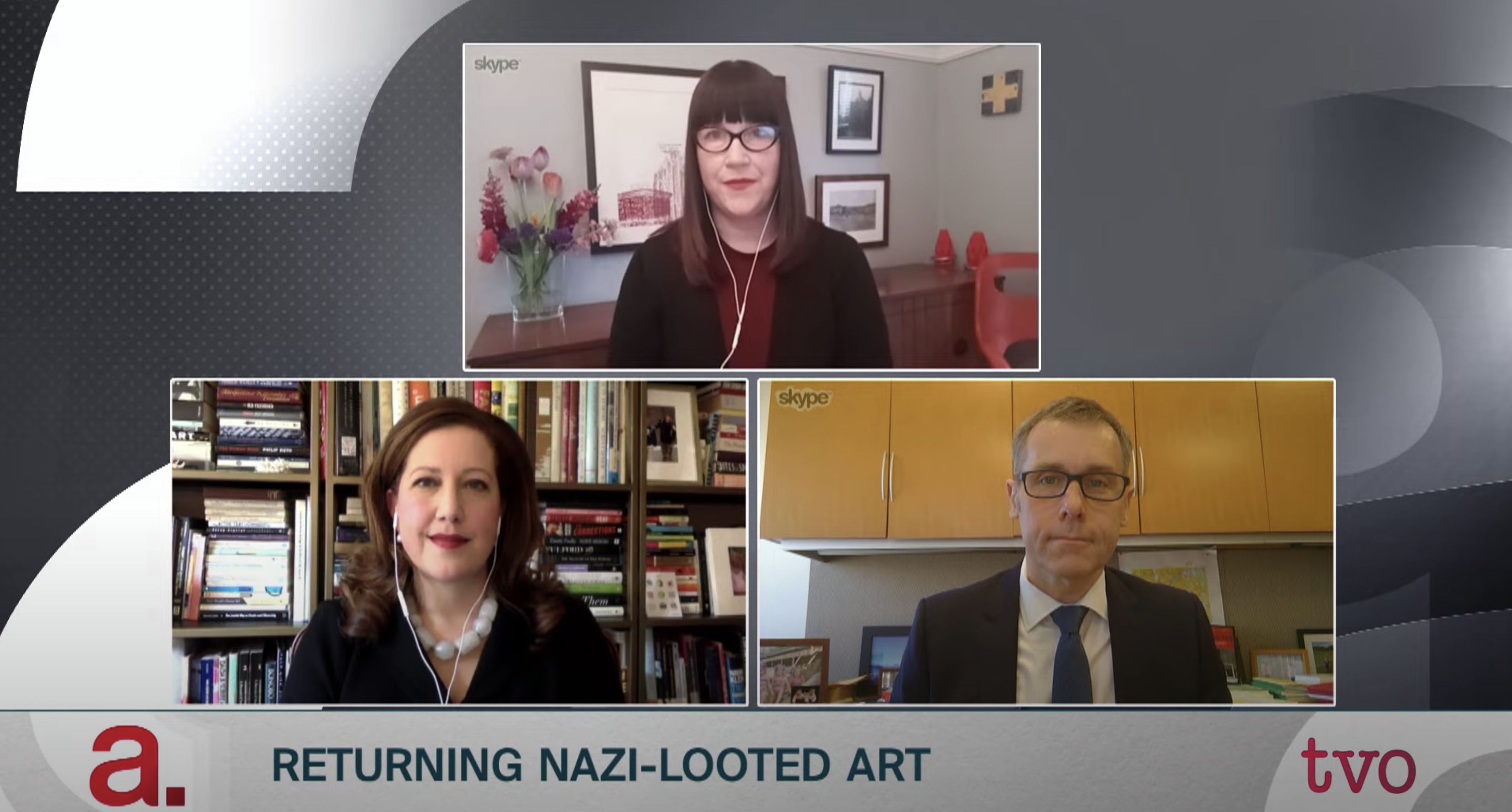 Sara Angel as a panelist on The Agenda with Steve Paikin on Returning Nazi Looted Art.